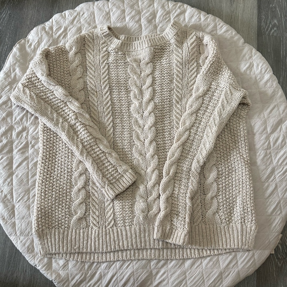 Tommy Bahama Cream Cable Knit Sweater